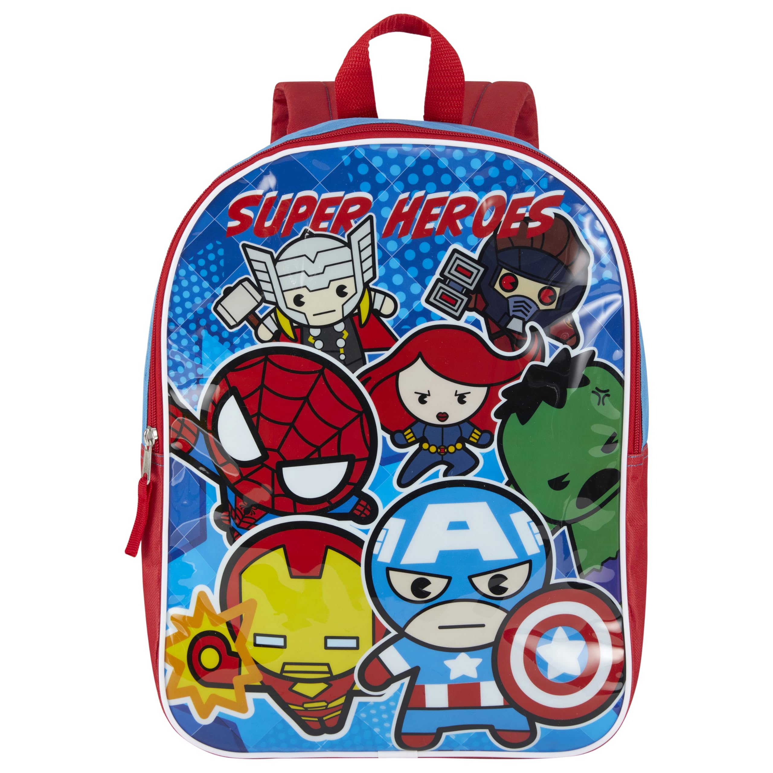 Marvel Kawaii Backpack for Kids 15 Kawaii Bookbag for Boys | Padded Straps & Large Zip Compartment Kawaii Back to School Supplies