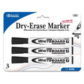 Black Chisel Tip Dry-Erase Markers (3/Pack)
