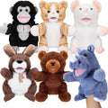 Liliful 6 Pieces Animal Hand Puppets Kids Hand Puppets with Working Mouth Animal Puppets Toddler Animal Plush Toy for Show Theater Birthday Easter Basket Stuffers (Cute Animal)